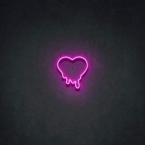 LED NEON Tající srdce